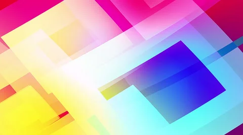 Slow motion of colourful shapes, background glassy and transparent shapes Stock Footage 68031325
