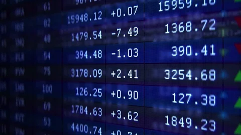 Slow Motion Computer Screen Shows Database with Numbers Stock Footage 80566541