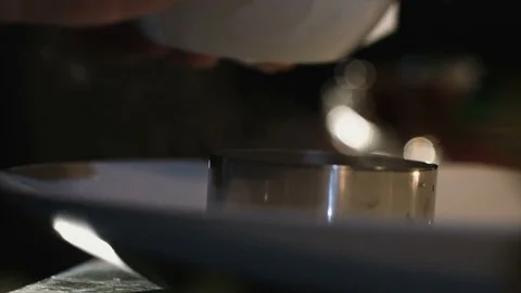 SLOW MOTION: cook makes asian noodles in wok. A versatile round-bottomed cooking Stock Footage 73839262