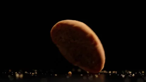 Slow motion of cookie spinning Stock Footage 160069319