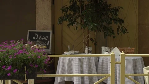 Slow motion. Couple walking holding hands in old european city of Ukraine Stock Footage 96013305