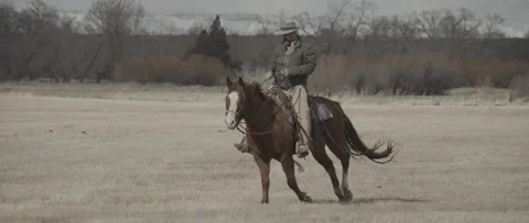 Slow Motion Cowboy Stock Footage 238406734