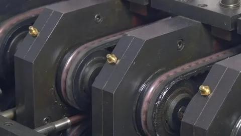 Slow-Motion Crafting of Copper Tubes for ACs Stock Footage 341068029