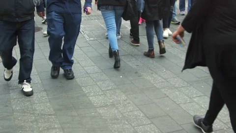 Slow motion crosswalk Stock Footage 75251782