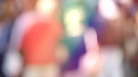 Slow motion crowd blur Stock Footage 76383519
