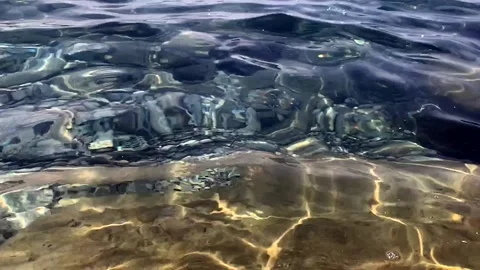 Slow motion crystal clear water with sun shining through Stock Footage 137452162