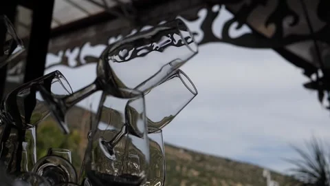Slow Motion crystal glasses Stock Footage 157501345