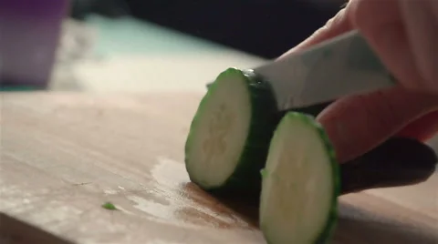 Slow motion of cucumber Stock Footage 47079507