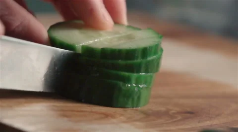 Slow motion of cucumber Video stock 47079685