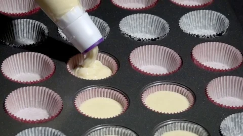 Slow Motion Cupcakes 1 Stock Footage 77254943