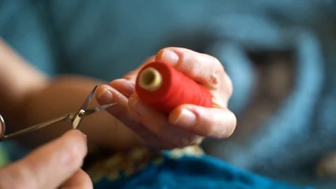Slow Motion Cutting Cotton Stock Footage 92858995