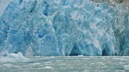 Slow Motion Of The Dawes Glacier In Alaska Calving Suggests Global Warming. Stock Footage