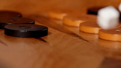 Slow Motion Of Dice Rolling On Backgammon Game Stock-Footage 103486168