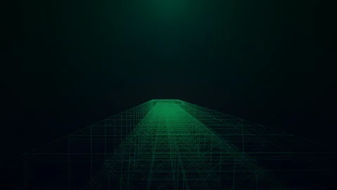 Slow Motion Digital Infrastructure and Big Data Cloud Flow Stock Footage 331558519
