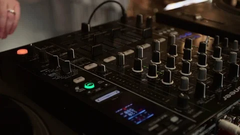 Slow motion of a DJ controller being played Stock Footage 84483059