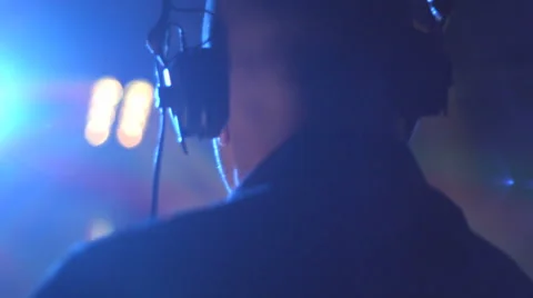 Slow motion of a DJ Stock Footage 57366724