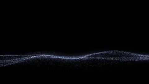 Slow motion dotted waves on black background Vídeos de archivo 337660910