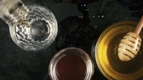 Slow motion drinking vodka according to Russian traditions Stock Footage 92854118
