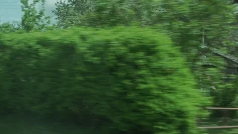 Slow Motion Drive Through Nature and Countryside Homes Stock Footage 308396498