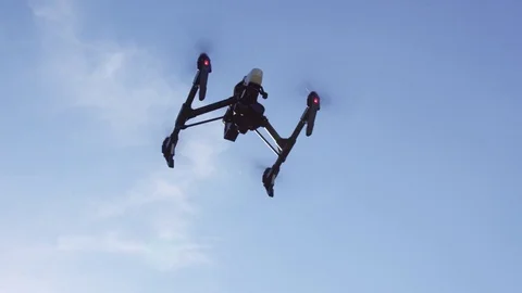 Slow Motion Drone Being Flown By Man and Woman In The Park Summertime Outdoors Stock Footage 82590925