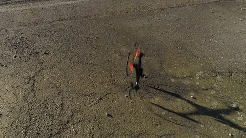 Slow motion drone crash Stock Footage 86969387