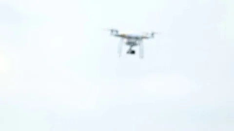 Slow motion. Drone fly with approach in  front of sky. Modern technologies Stock Footage 76219008