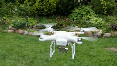 Slow Motion Drone Quadcopter Fly Backward Stock Footage 80533374