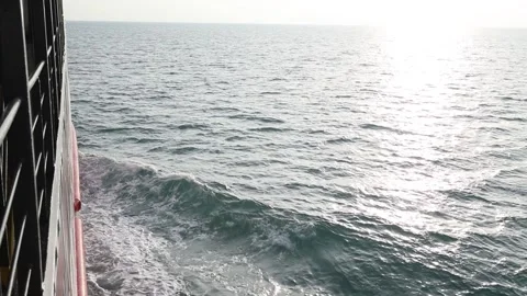 Slow motion drone video of aerial view of and ocean with waves Stock Footage 343480774