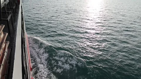 Slow motion drone video of aerial view of and ocean with waves Stock Footage 343820187