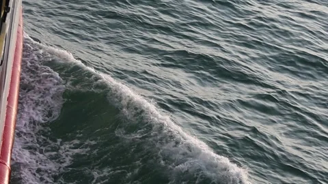 Slow motion drone video of aerial view of and ocean with waves Stock Footage 343820196