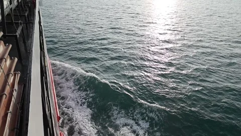 Slow motion drone video of aerial view of and ocean with waves Stock Footage 343820214