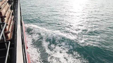 Slow motion drone video of aerial view of the ocean waves splashing Stock Footage 343832766