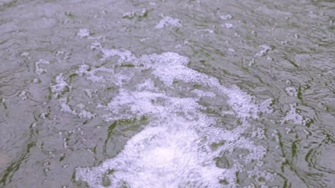 Slow Motion of Drop Water Splash Bubbles Stock Footage 132274807