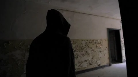 Slow motion of a drunken walking through an abandoned building 스톡 동영상 58613376