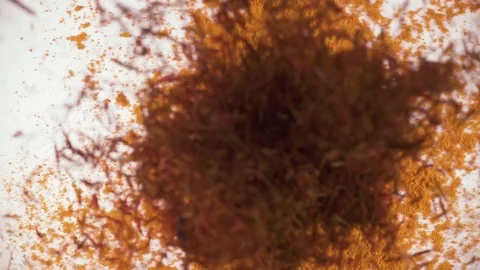Slow motion dry spices fall down Video stock 90459507