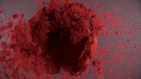 Slow motion dry spices fall down Video stock 90459643