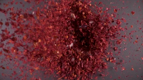 Slow motion dry spices fall down Video stock 90459763
