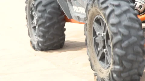 Slow Motion of Dune Buggy Wheel Taking off on Dunes in Zion National Park Video stock 247323467