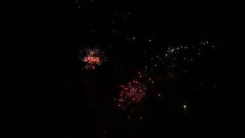 Slow motion elliptical firework particles with fast shutter speed Stock Footage 235068887