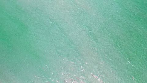 Slow Motion Emerald Ocean Surface Texture Filmed from Above Video stock 340300832
