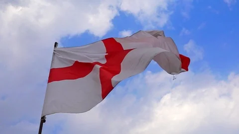 Slow Motion England Flag Stock Footage 93479156