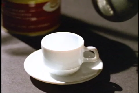 Slow motion espresso coffee pour. Stock Footage 974072