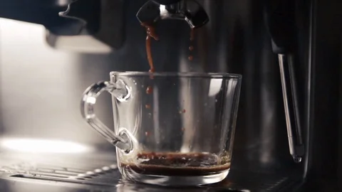 Slow Motion Espresso Stock Footage