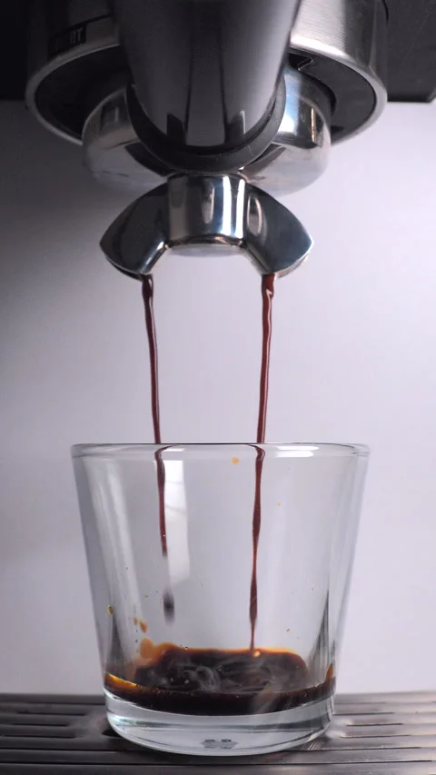 Slow-motion of espresso shot beeing made. Stock Footage 289905093