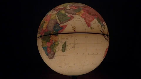 Slow motion exploration of the world map Stock Footage 138098852