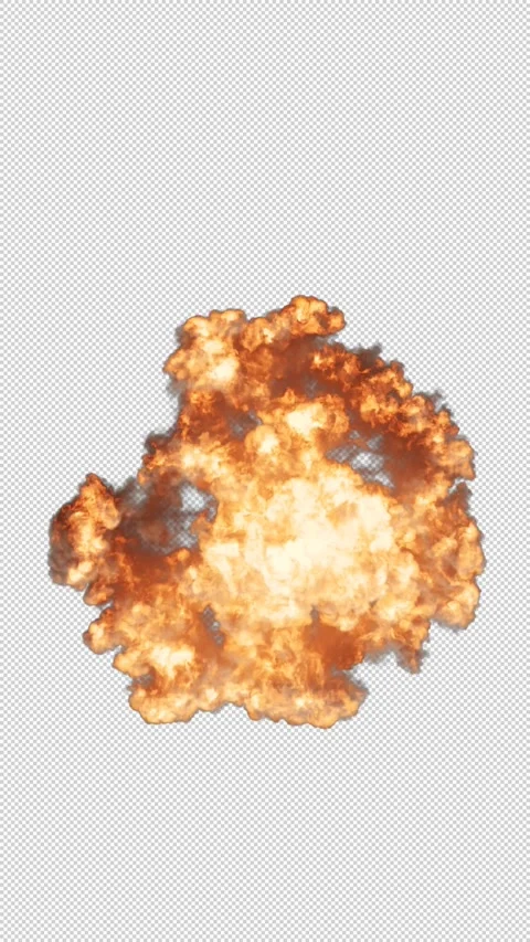 Slow Motion Explosion and Fireball Element 01 (Alpha Channel) Stock-Footage 201590972