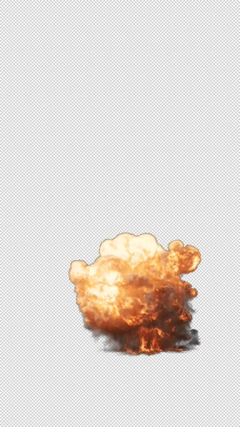 Slow Motion Explosion and Fireball Element 05 (Alpha Channel) Video stock 201590974