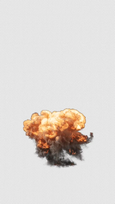 Slow Motion Explosion and Fireball Element 04 (HD) Stock Footage 201590978