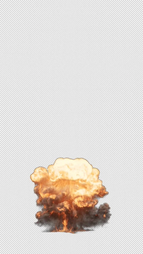 Slow Motion Explosion and Fireball Element 03 (HD) Stock Footage 201590981