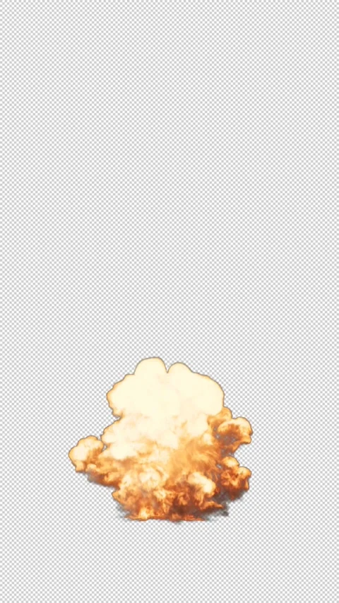 Slow Motion Explosion and Fireball Element 07 (HD) Stock Footage 201591012